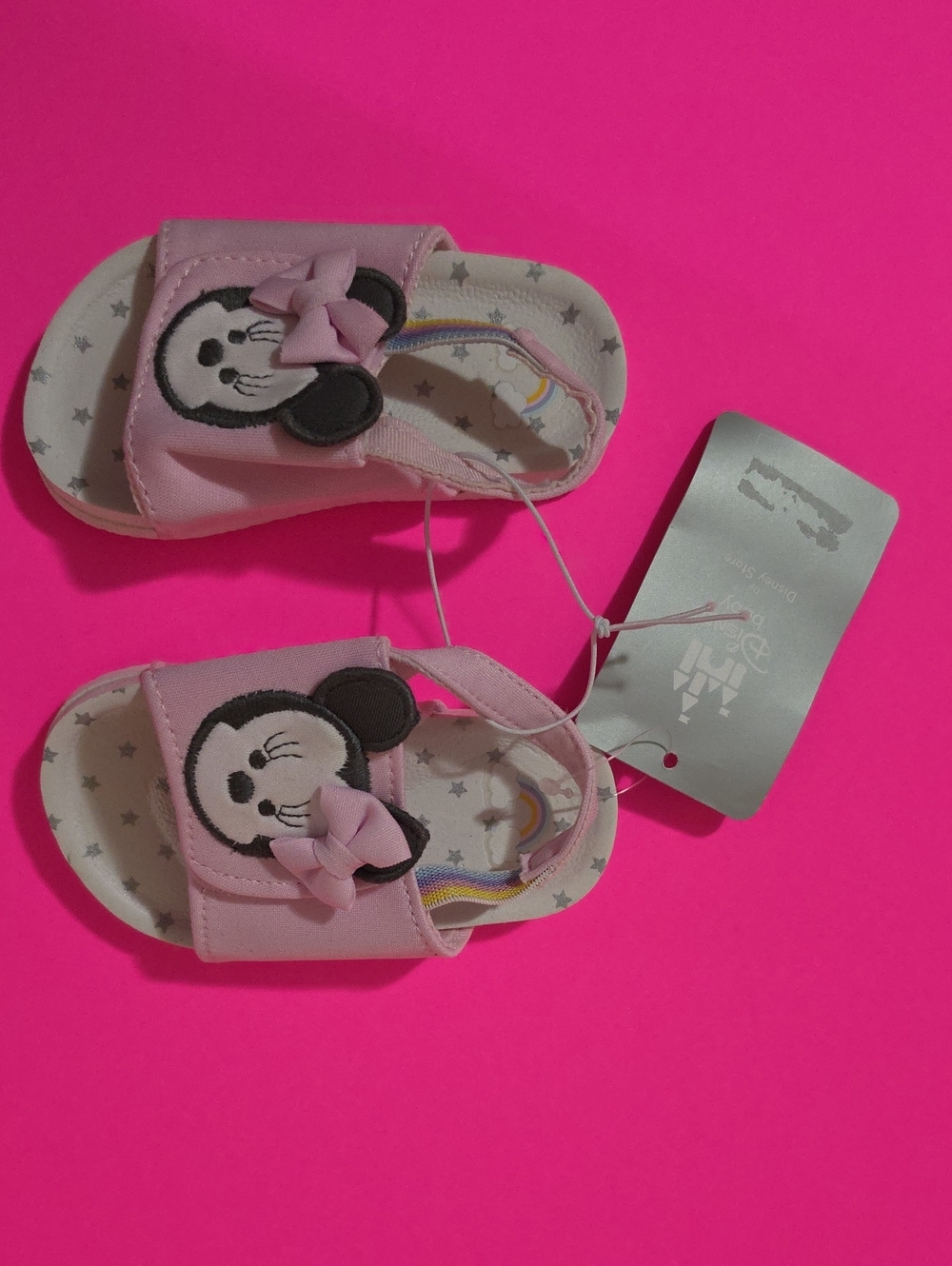 Disney Baby Pink Minnie Mouse Bow Sandals